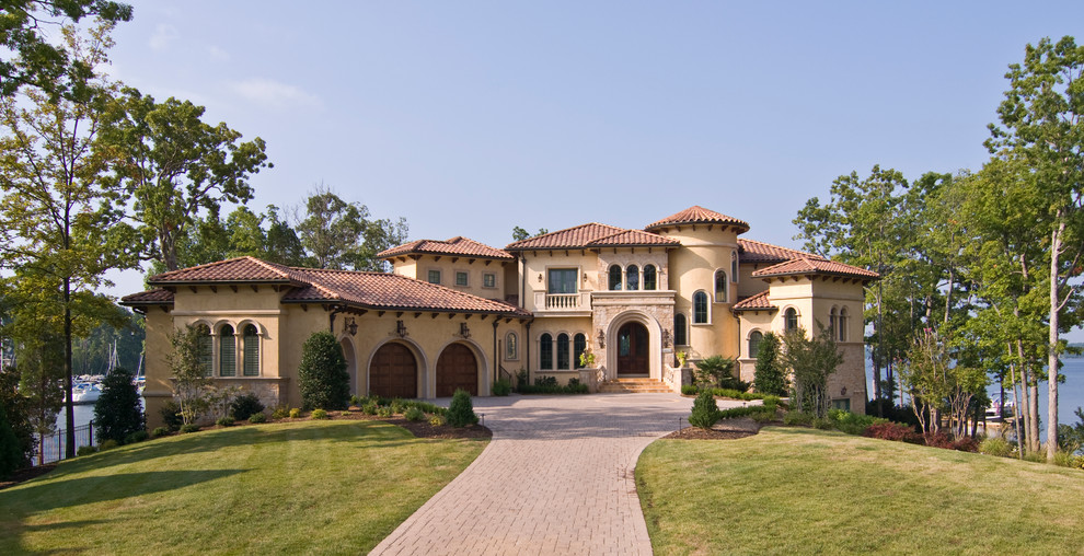 Inspiration for a mediterranean exterior home remodel in Charlotte