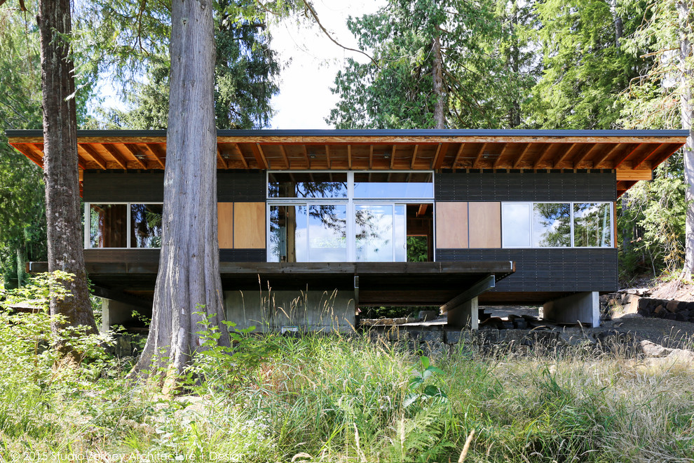 Lake Quinault Cabin Rustic Exterior Seattle by Studio Zerbey