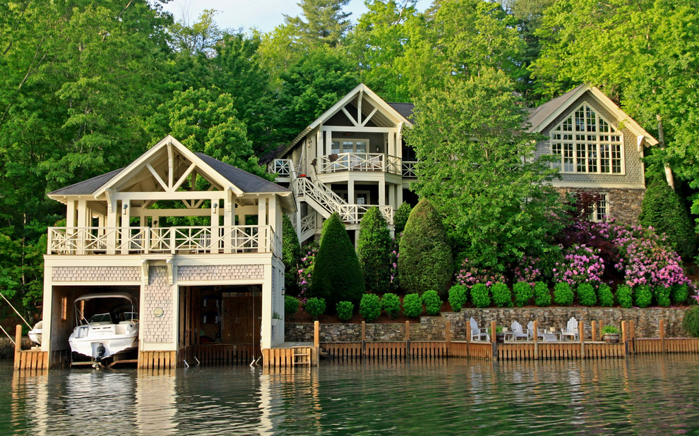 Lake Rabun Custom Homes Rustic Exterior Atlanta by Envision 
