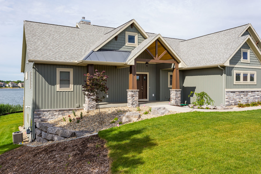 Lakefront Custom Home in Byron Center Exterior Craftsman Exterior