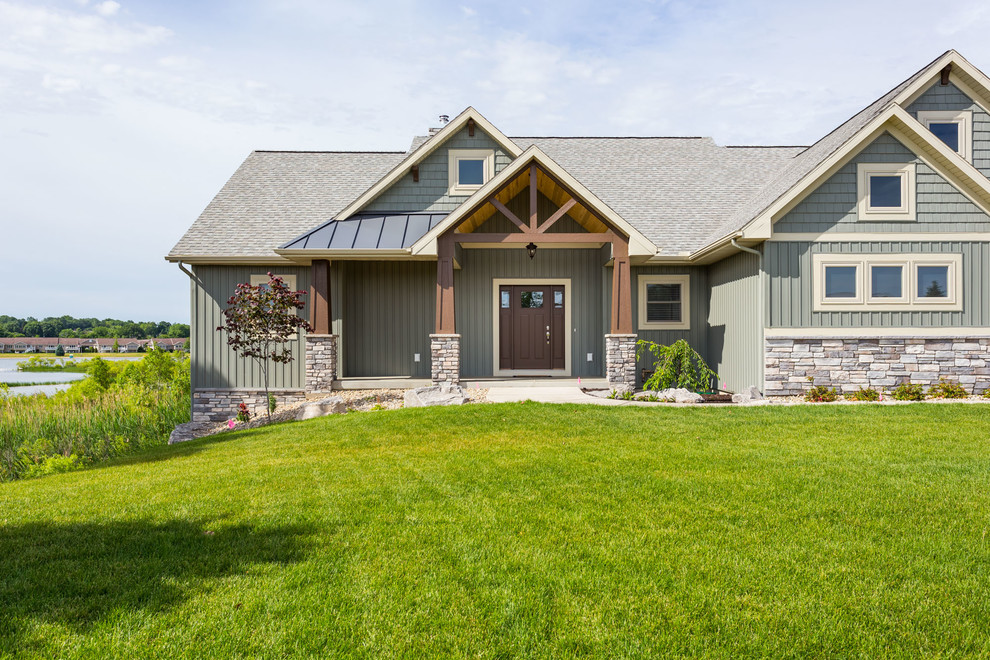 Lakefront Custom Home in Byron Center Exterior Craftsman Exterior