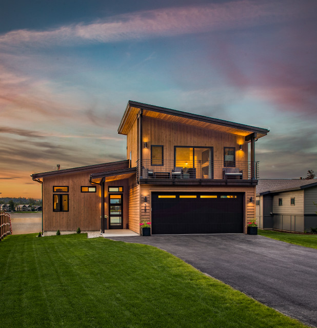 Lakeshore Sagle Модернизм Фасад дома Сиэтл от эксперта Selle