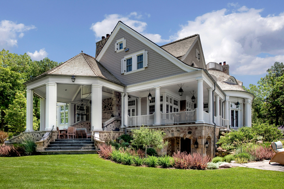 Lakeside Estate Big Cedar Lake, WI Exterior by Moore Designs Inc