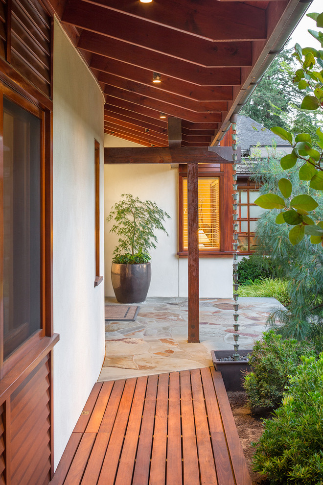 Example of an asian exterior home design in Other