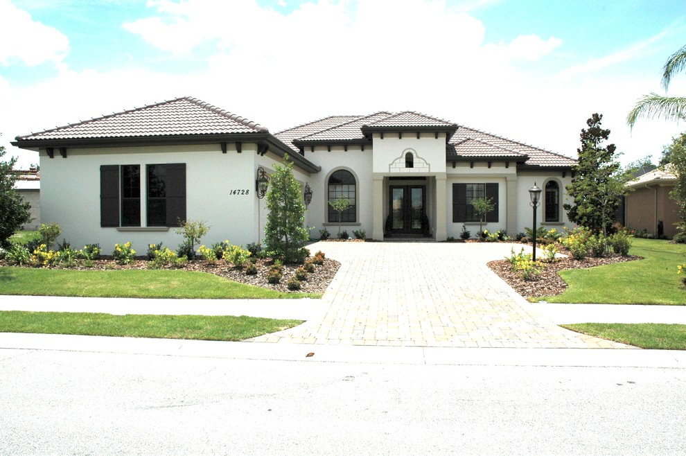 Lakewood Ranch Custom Home Mediterranean Exterior Tampa by Well Dressed Homes Houzz
