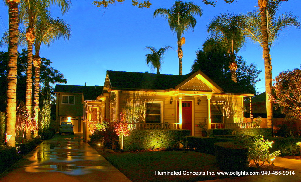 Landscape Lighting for Classic Victorian House in Orange CA