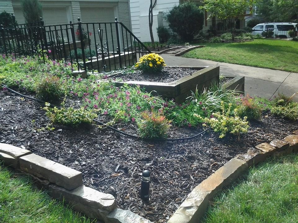 This is an example of a traditional landscaping in Kansas City.