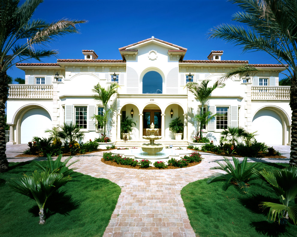 Mediterranean house exterior in Miami.