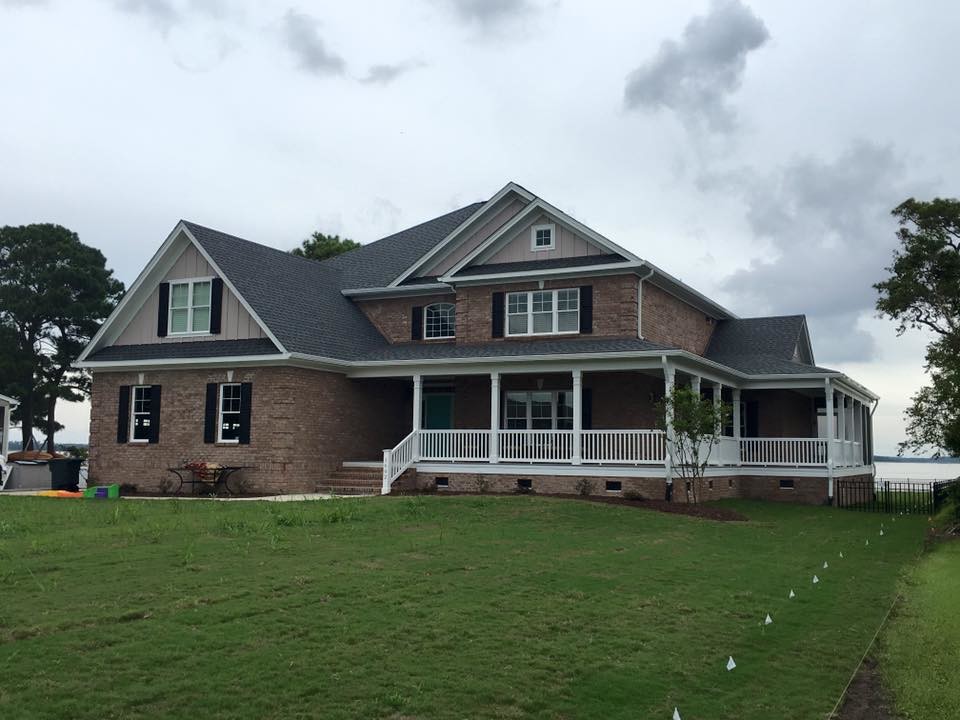 Large Brick Beach Home Beach Style Exterior Other by Brimco Builders Houzz