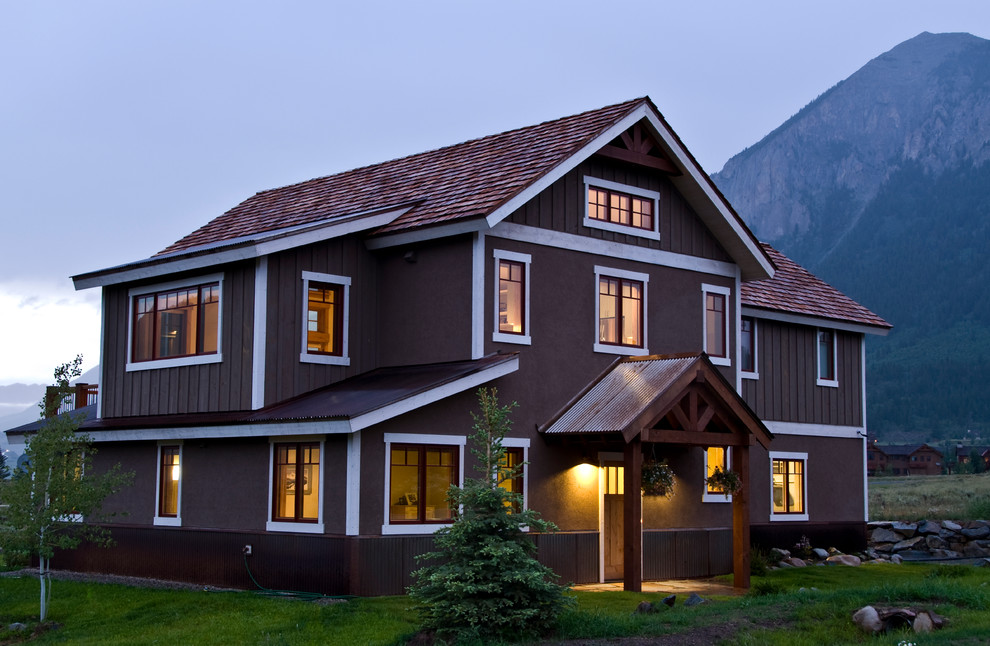 Larkspur Residence Rustic Exterior Denver by Somrak Concept and