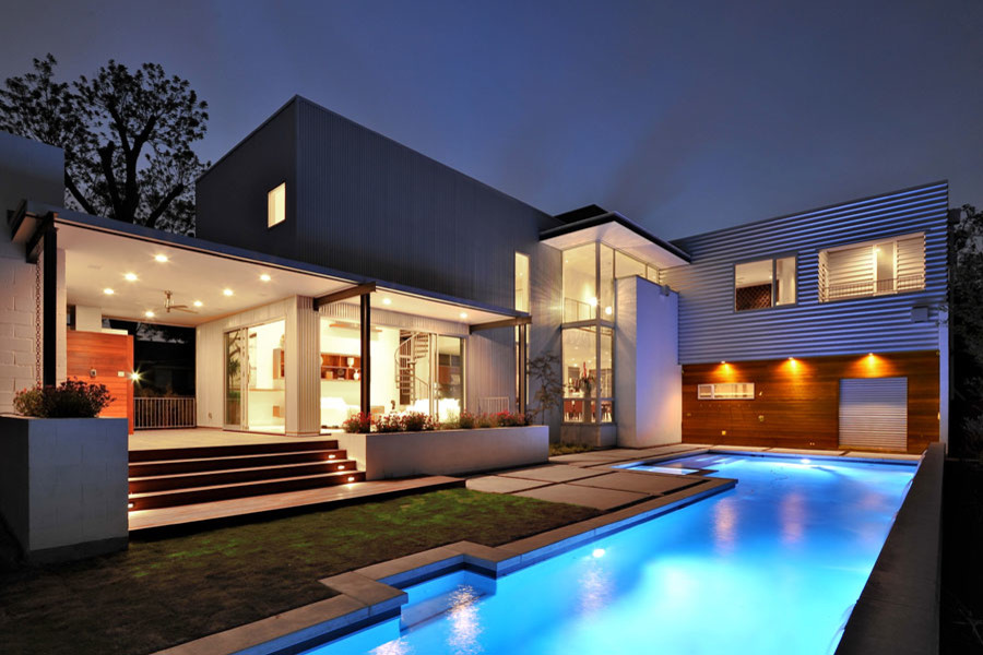 Contemporary exterior home idea in Houston