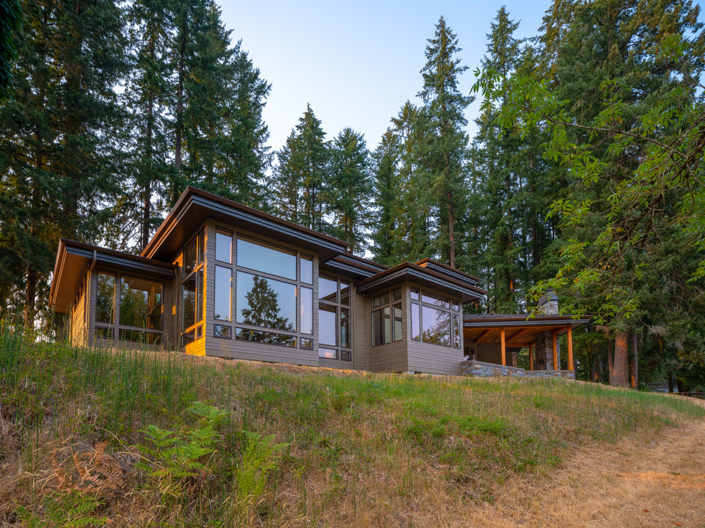 Lewis River Residence Transitional Exterior Portland by Soaring