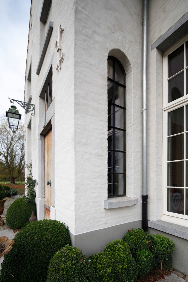 Lime Wash Transitional Exterior Houston by Domingue