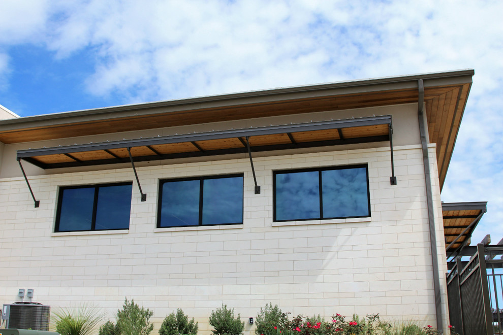 Limestone Wall Cladding Contemporary Exterior Austin by