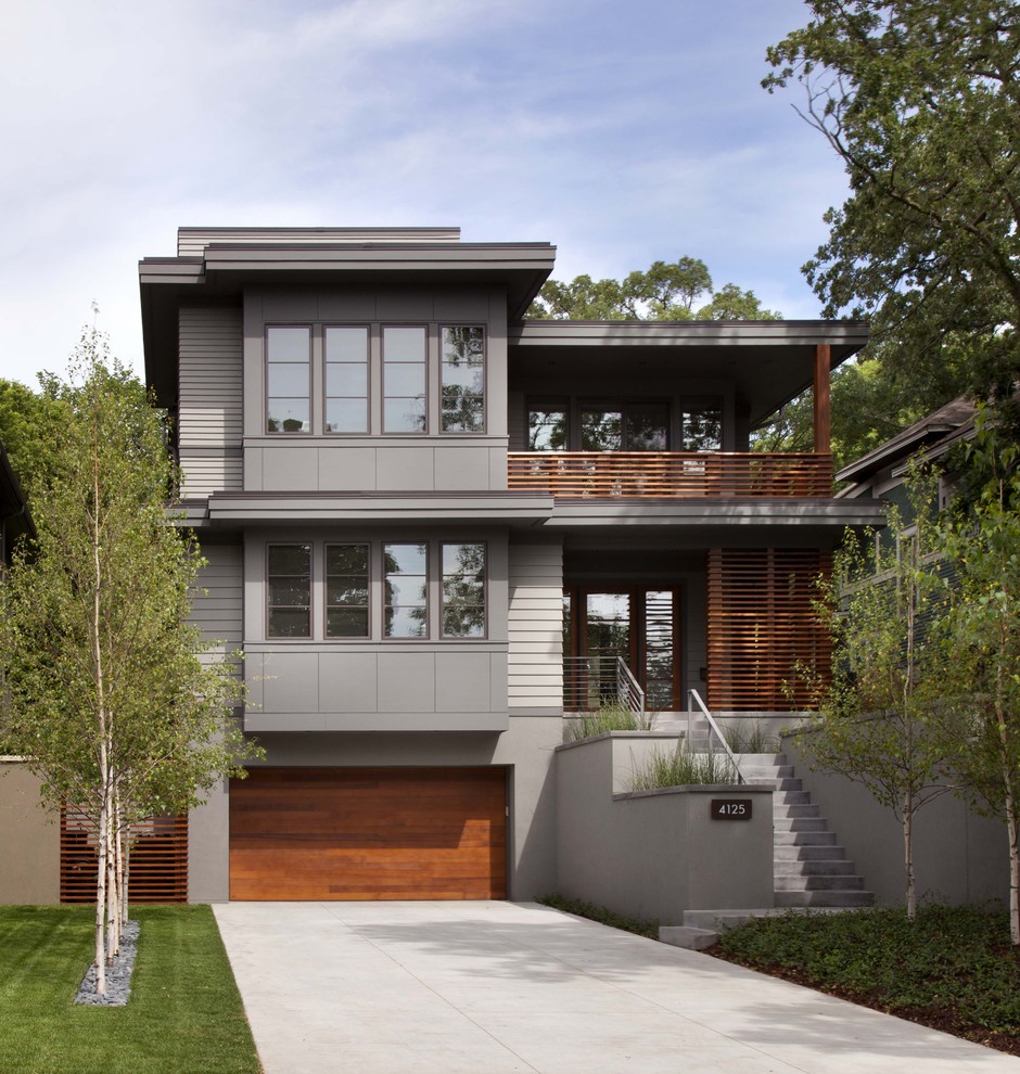 Design ideas for a contemporary house exterior in Minneapolis.