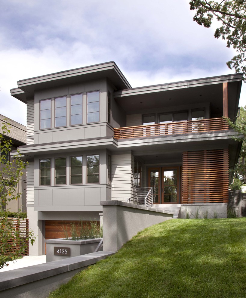 This is an example of a contemporary house exterior in Minneapolis.