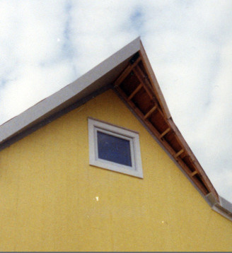 Example of a farmhouse exterior home design in San Francisco