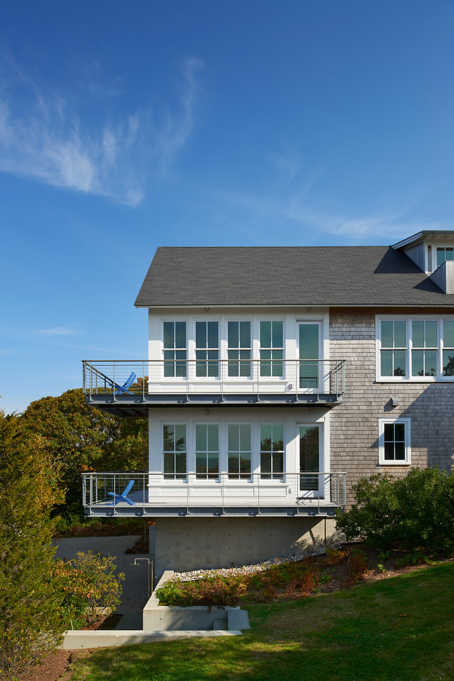 This is an example of a beach style house exterior in DC Metro.