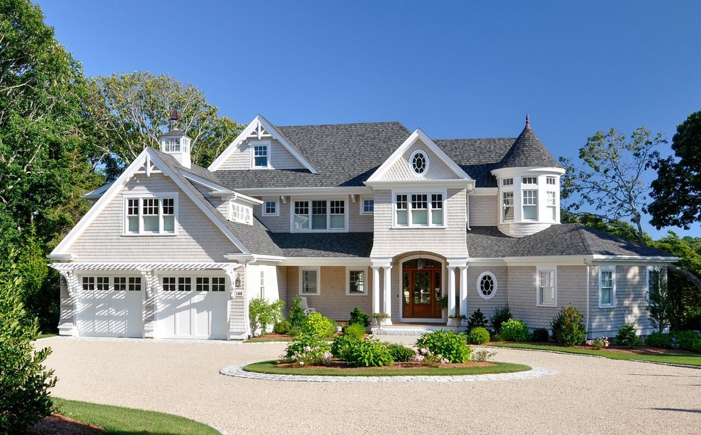 This is an example of a coastal house exterior in Boston.