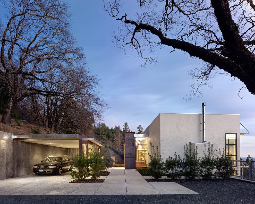 Trendy two-story exterior home photo in San Francisco