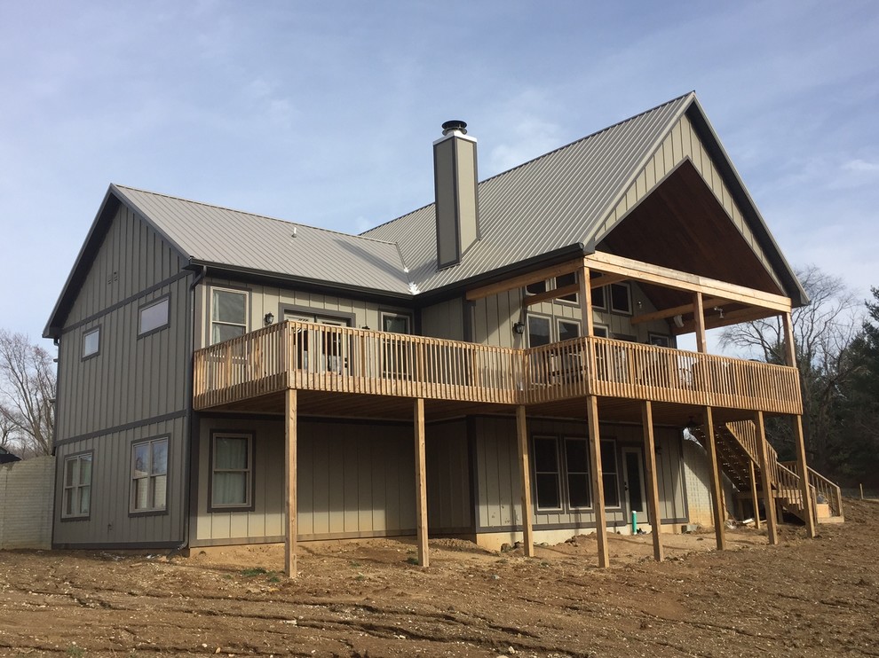 Lodge with Pole Barn Exterior Indianapolis by Daniel & Barton Homes Houzz