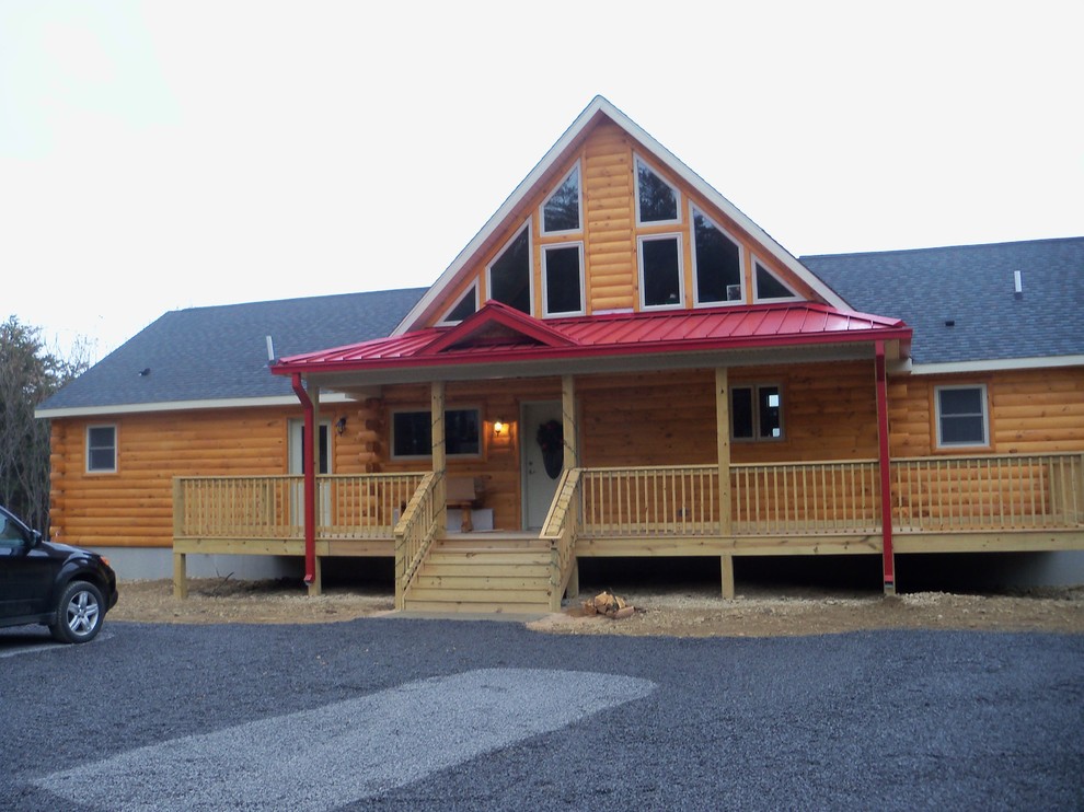 Log Home in West Virginia Traditional Exterior DC Metro by