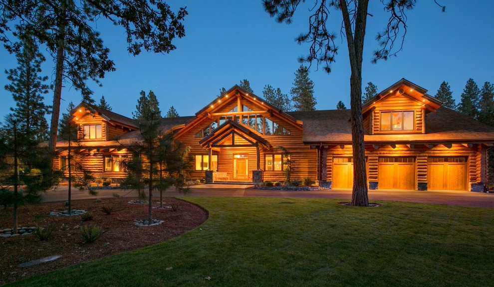 Log Home - Rustic - Exterior - Portland - by Riverdell Construction