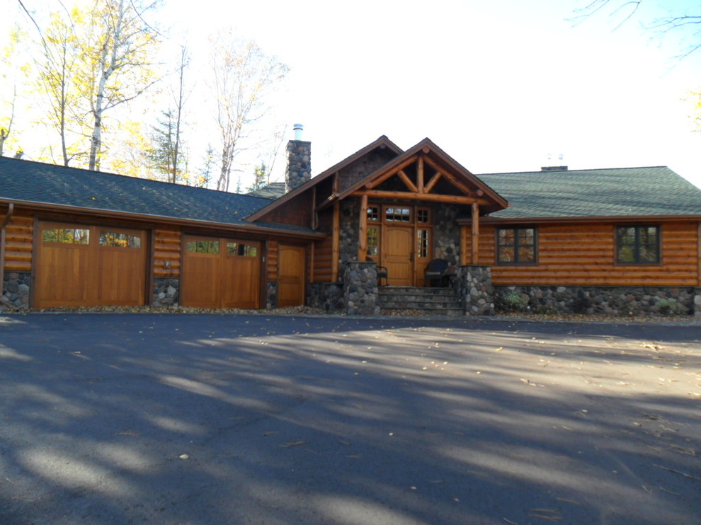 Log Look Accents Projects Rustic Exterior Minneapolis by