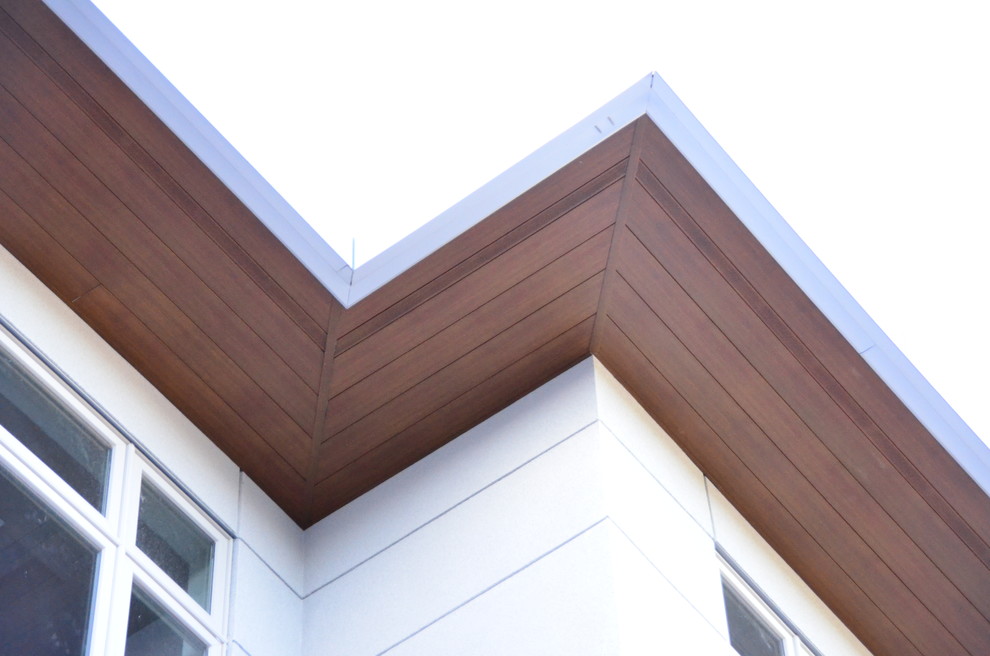 Longboard premium soffit with continues vent strip Modern Exterior