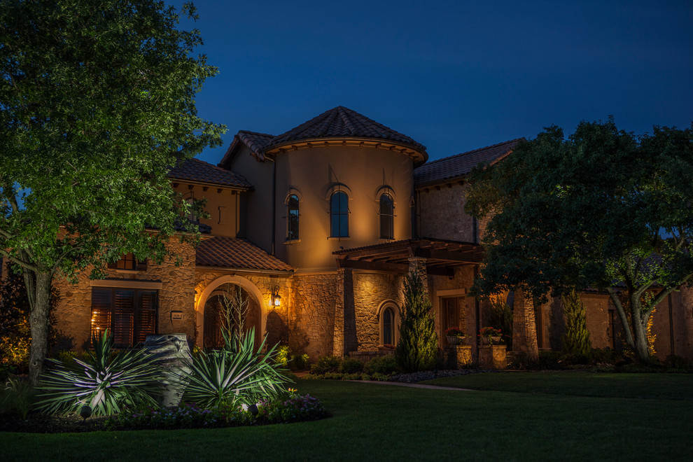 Low Voltage Up Lighting and Moon Lighting Southlake Mediterranean