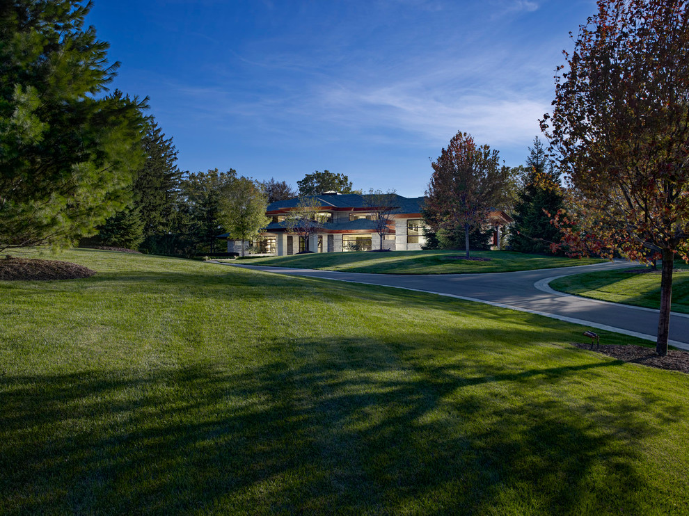 Lower Long Lake II Contemporary Exterior Detroit by DesRosiers