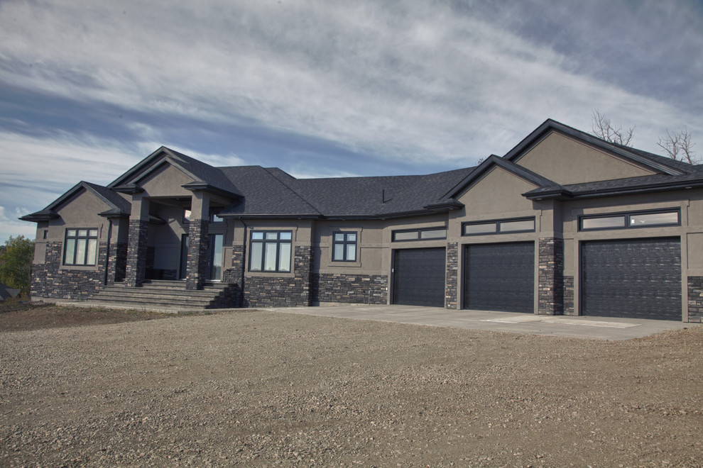 Luxury Acreage Estate in Alberta Contemporary Exterior Edmonton