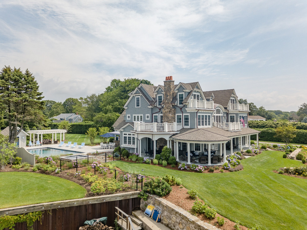 Luxury Custom Waterfront Home Beach Style Exterior Bridgeport