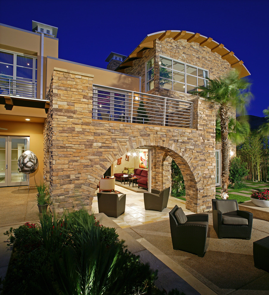 MacDonald Ranch Custom Home Contemporary Exterior Las Vegas by