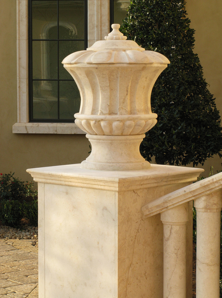 Macedonia Limestone Finial Mediterranean Exterior Phoenix by