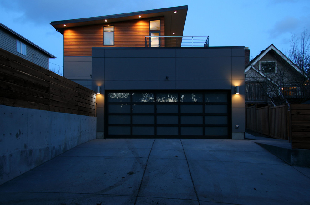 Modern house exterior in Seattle.