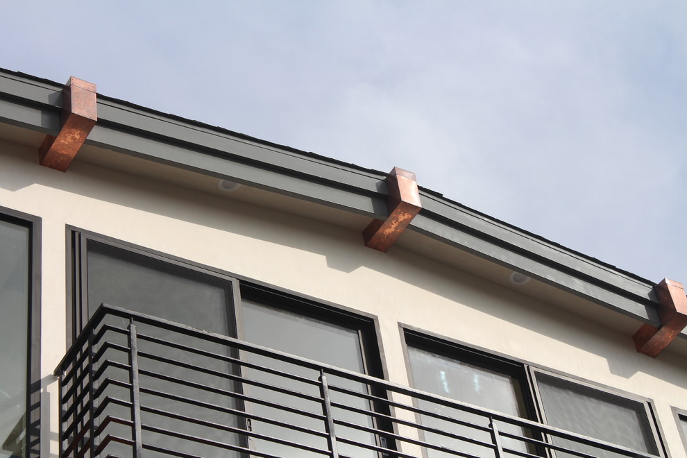 Manhattan Beach Copper Gutters,, Beam Caps, Chimney Shroud (No Chimney