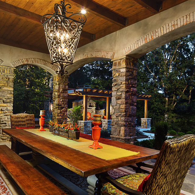 Marietta Outdoor Kitchen & Pergola Rustic Exterior Atlanta by