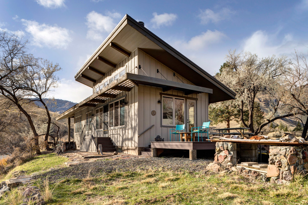 Maupin Cabin Rustic Exterior Portland by Rick Keating