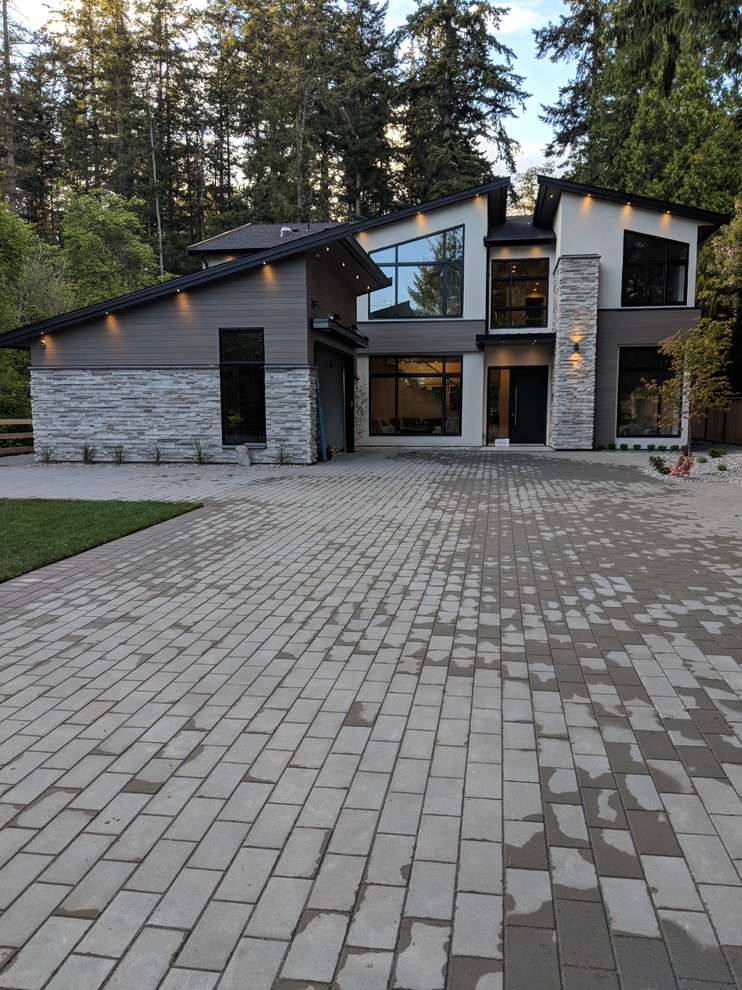 Inspiration for a modern exterior home remodel in Vancouver