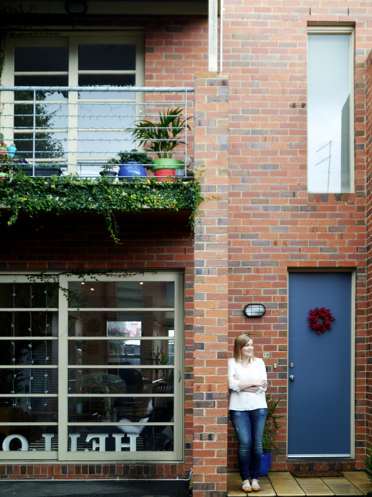 Example of an eclectic exterior home design in Melbourne