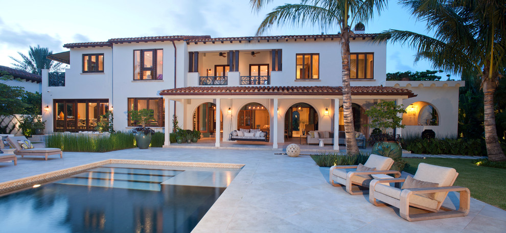 Mediterranean render house exterior in Miami.