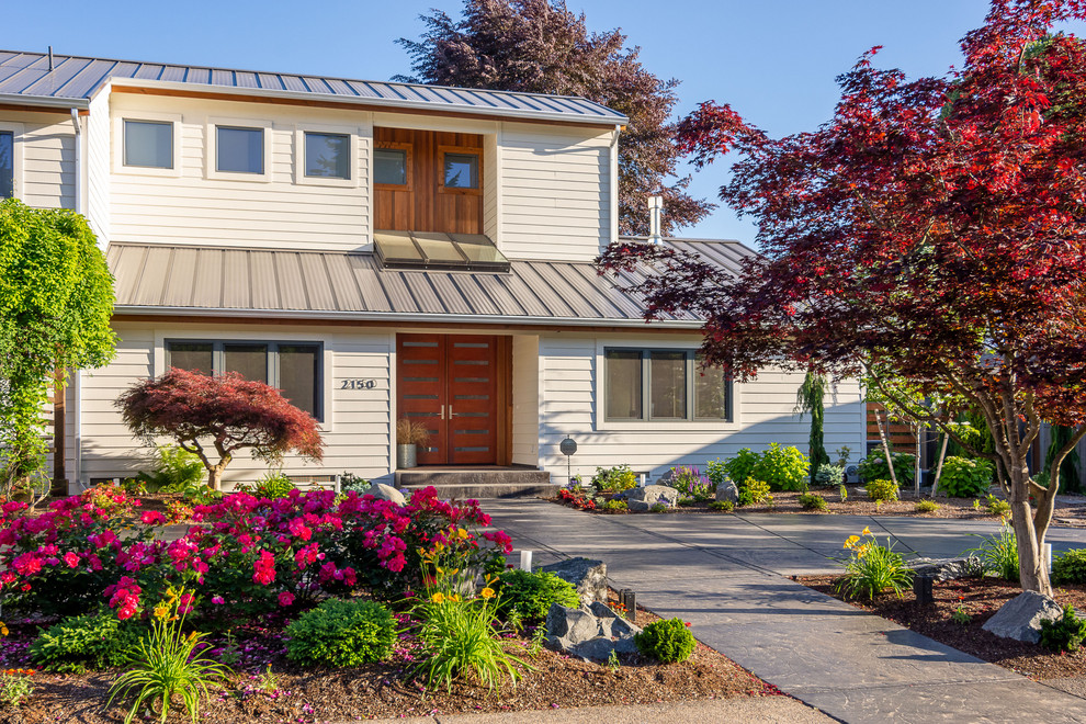 MidCentury Modern home remodel Midcentury Exterior Portland by John b Construction