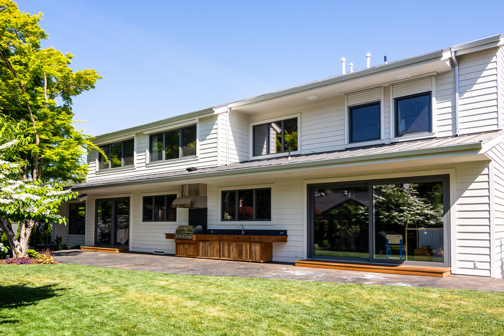 MidCentury Modern home remodel Midcentury Exterior Portland by John b Construction