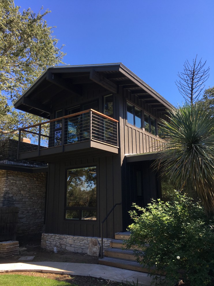 MidCentury Ranch Addition/Remodel Midcentury Exterior Austin