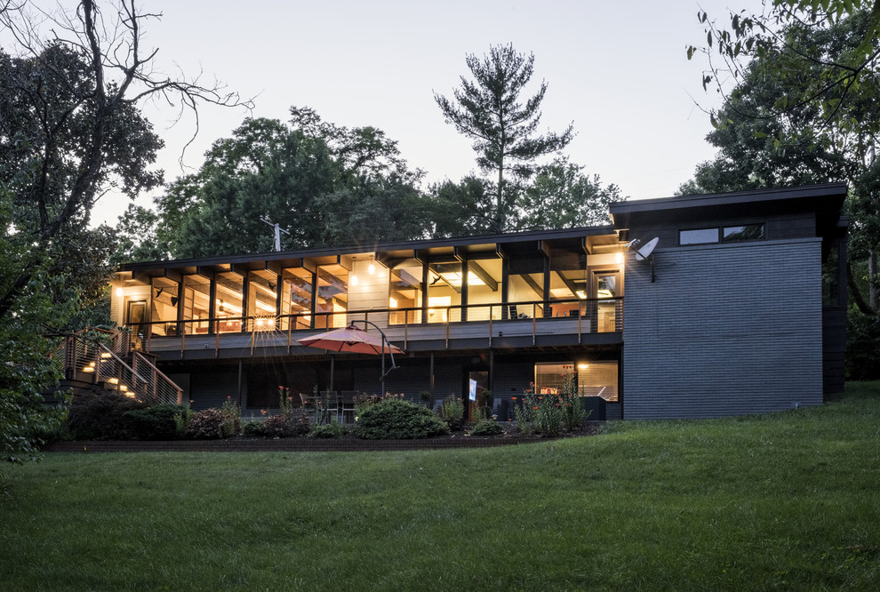 Midcentury Modern Revamp Midcentury Exterior Louisville by Rock
