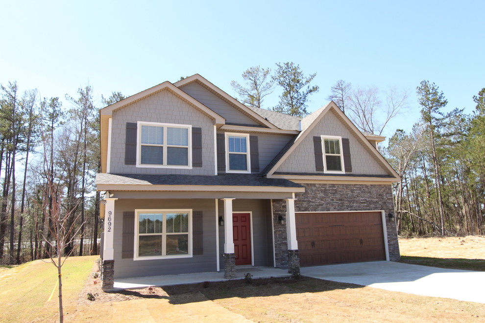 Midland Downs House Craftsman Exterior Atlanta by Donald Bowles