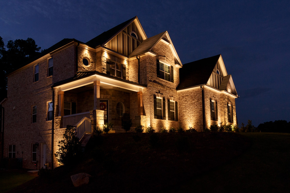 Milton, GA House Lighting Project 6 Traditional Exterior Atlanta
