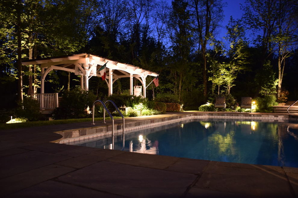 Minneapolis Patio Lighting with Landscape Lights Transitional House