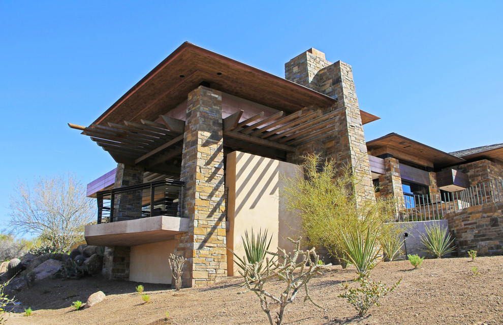 Tuscan exterior home photo in Phoenix